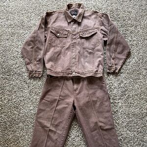 *Rare* Vintage Webs Jeans Denim Jeans And Jacket Red Wash Mens Size XL